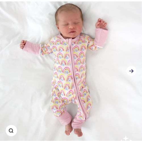 Pastel Rainbows Zippy - Little Sleepies