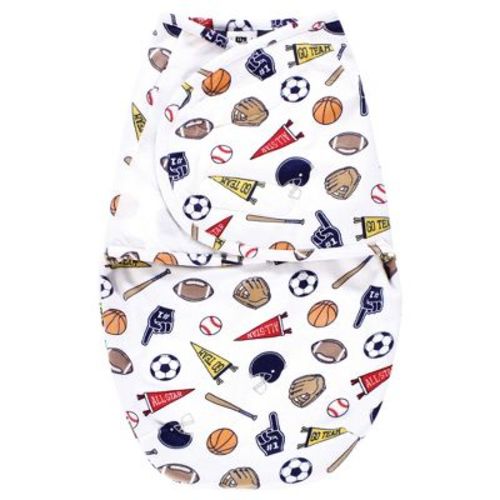 Hudson Baby Infant Boy Plush Faux Fur Swaddle Wrap, Sports Fan, 0-3 Months