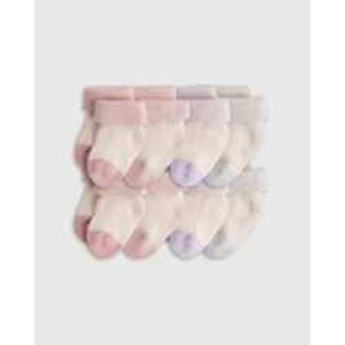 Organic Fold Over Socks 8-Pack - Baby Girl
