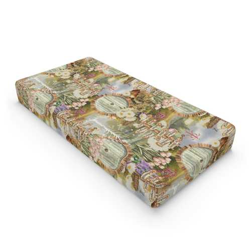 Hobbit Floral Baby Changing Pad Cover, Lord of the Rings Nursery Decor