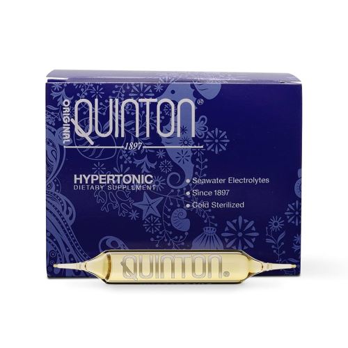 Quicksilver Scientific Original Quinton Hypertonic Solution - Sea Water Hydration - Liquid Minerals with Electrolytes for Muscle Recovery, Stamina+Mineral Replenishment (30 Single Serving Glass Vials)