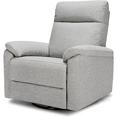 DaVinci Suzy Swivel Recliner in Frost Grey, GREENGUARD Gold & CertiPUR-US® Certified
