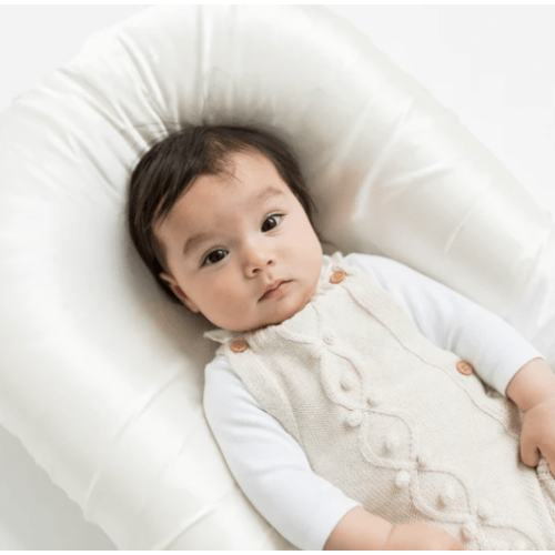 Silk Bassinet/Lounger Sheet - Pearl
