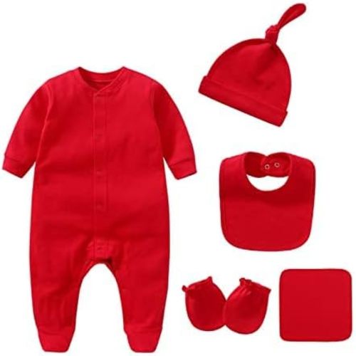 Baby Unisex Baby Cotton Layette Set Gift for Baby Boys Girls Accessories Set Newborn Essentials 0-12 Months