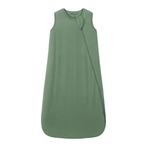 Mosebears Unisex Baby Sleep Sack 1.0 TOG, Supersoft Rayon Made from Bamboo Wearable Blanket with 2-Way Zipper (Dark Green,6-18 Months)