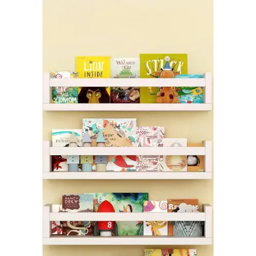 Dual-Guard Nursery Book Shelves Set of 4