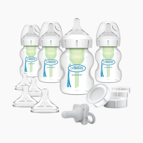 Dr. Brown's Options+ Wide-Neck Breast to Bottle Slow Flow Set - Clear/White