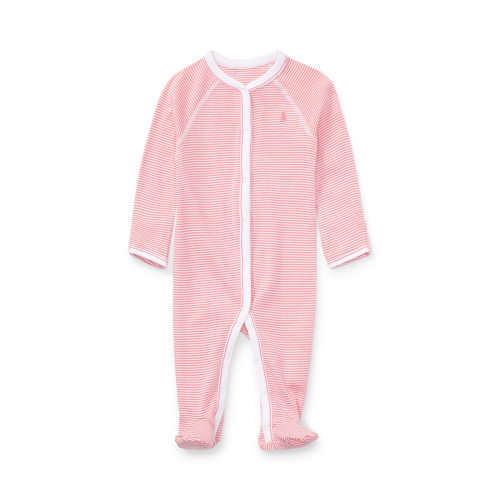 Striped Cotton Footed Coverall | Ralph Lauren, 3 mos