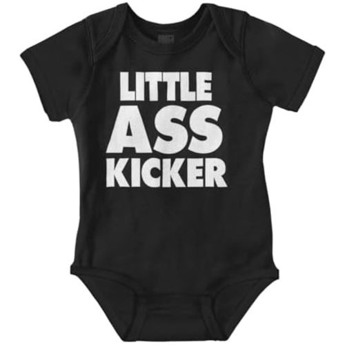 Brisco Brands Funny Attitude Little Ass Kicker Baby Romper Boys or Girls