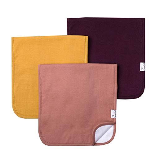 Copper Pearl Baby Burp Cloth Large 21''x10'' Size Premium Absorbent Triple Layer 3-Pack Gift Set “Jade