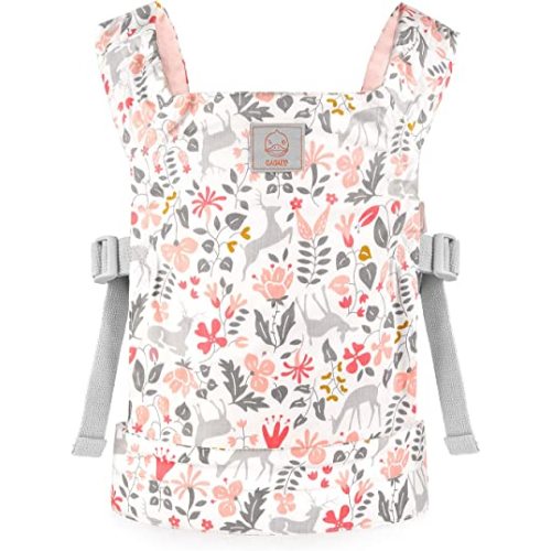 GAGAKU Baby Doll Carrier Front and Back Stuffed Animal Carriers for Little Girls - Pink