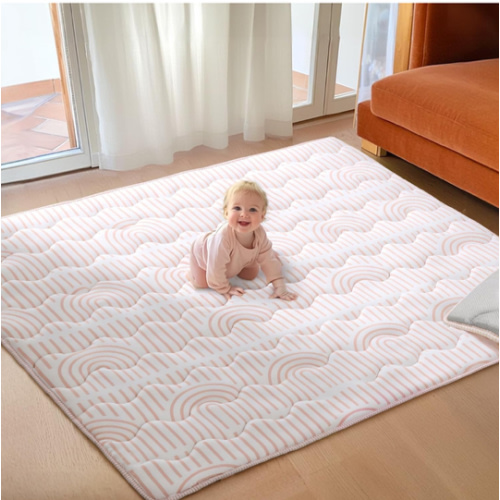 Soft Thicker Baby Mat for Floor 71"x59", Extra Large Baby Play Mat, Non-Slip Playpen Mat, Easy to Clean & Portable Playmat, Crawling Mat for Babies Toddlers, Activity Mat, Rainbow, Pink