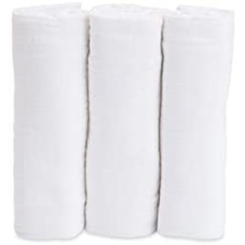 Little Unicorn Cotton Muslin Swaddle 3 Pack Set - 47”x 47”- 100% Cotton – Machine Washable - Playful Designs -Soft, Breathable & Lightweight – Unisex (White)