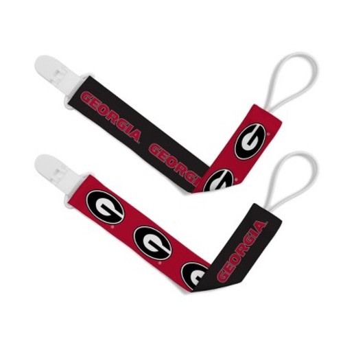 BabyFanatic Officially Licensed Unisex Pacifier Clip 2-Pack - NCAA Georgia Bulldogs - Officially Licensed Baby Apparel.