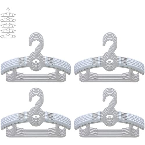 Baby Nursery Closet Hangers, Ultra Thin Non-Slip and Extendable Laundry Infant Pant Hanger for Newborn Clothes 20pcs11-14" Adjustable Children Coat Hanger for Girl Boy Toddler Kids Child