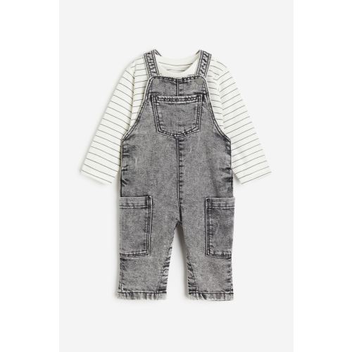 2-piece Shirt and Overall Set