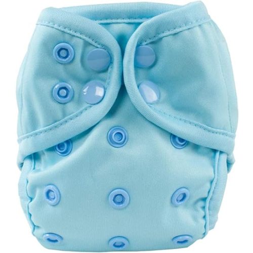 OsoCozy Newborn Reusable Cloth Diaper Covers - Adjustable Snap Fit & Double Leg Gussets for Baby Boys & Girls from 6-12 Pounds. Use with Prefold, Flat or Fitted Cloth Diapers or Snap-in Inserts