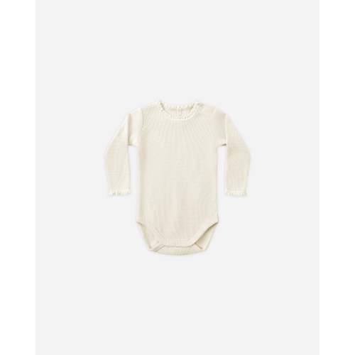Waffle Long Sleeve Bodysuit || Natural – Quincy Mae
