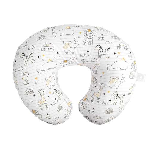 Boppy Original Nursing Pillow, White and Gold Notebook
