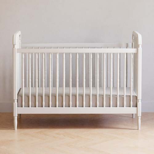 Liberty 3-in-1 Convertible Spindle Crib with Toddler Bed Conversion Kit, Warm White