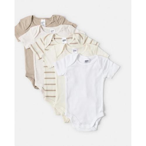 5 Pack Cotton Short Sleeve Bodysuits