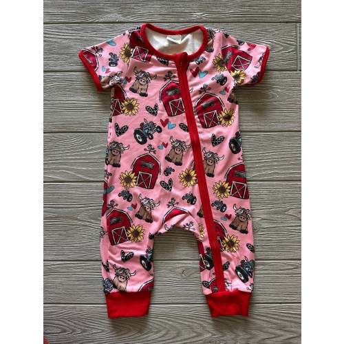 Pink Farm Short Sleeve Sleeper