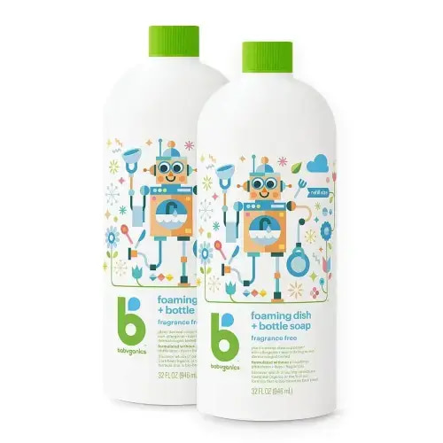 BabyGanics Foam Dish Soap, 32 Ounce, 2 Count