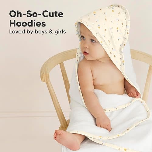 KeaBabies Hooded Baby Towel for Newborn - (Dreamers, Regular)