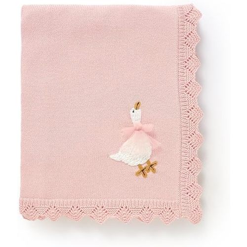 mimixiong Cotton Cute Baby Blanket Heritage Unisex Receiving Cuddle Stroller Crib Blanket Lovely Goose for Boys and Girls 30x40 Inch