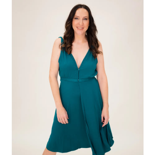Juliet Labor & Postpartum Gown in Deep Teal – Lila