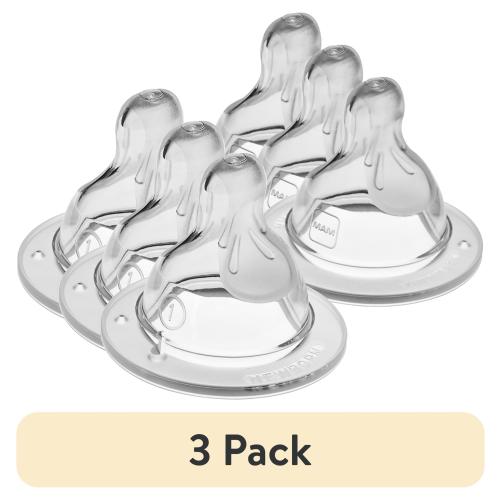 (3 pack) MAM Size 2 Medium Flow Bottle Nipple, 2+ Months, 2 Pack