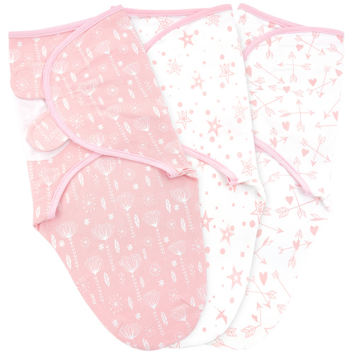 Swaddles for Newborns Baby Swaddle Pack of 3, 3-6-Month, 100% Cotton Newborn Swaddle Baby Wraps Baby Girl and Boy Adjustable Swaddle Blanket, Soft Baby Blankets