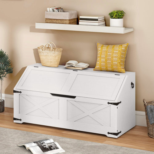 Gracie Oaks Lachara Solid + Manufactured Wood Blanket Chest & Reviews | Wayfair