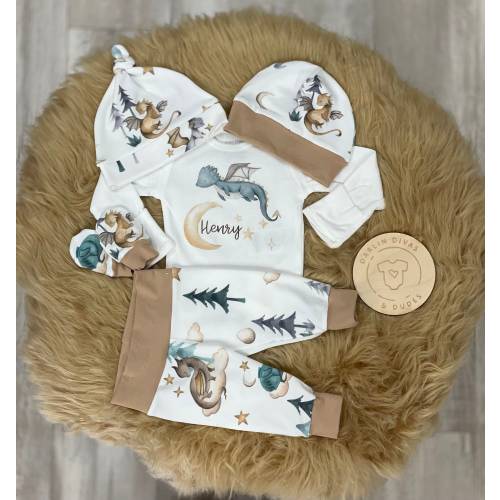 Dragon Baby Boy Coming Home Outfit,  Personalized