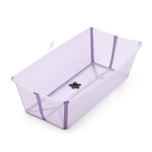 Stokke Flexi Bath X-Large Baby Bathtub, Lavender - 31.5 x 15.7 x 9.4 in - Best for Infants & Toddlers - Lightweight, Foldable & Easy to Store - Convenient to Use at Home or Traveling