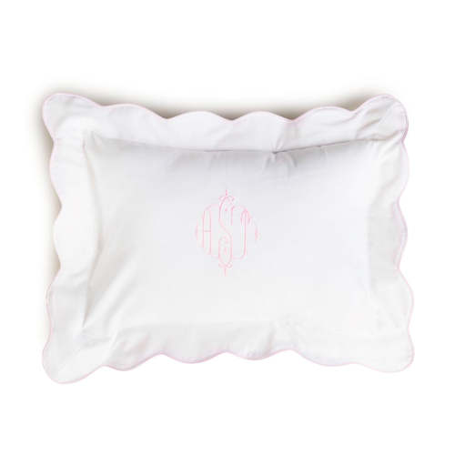 Scalloped Boudoir, Pink Edge