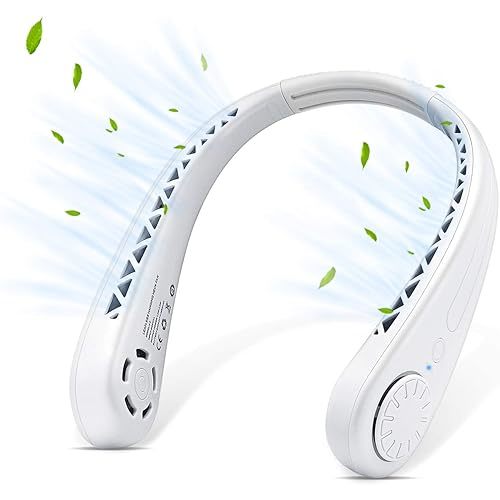 DGLK The Portable Neck Fan From Popular Earphone Design,The Leafless Neck Fan Perfect For Personal Fan,with Features,Mini Fan, Ultra-Quiet, Battery Powered Fan, Suitable For Outdoor Sports