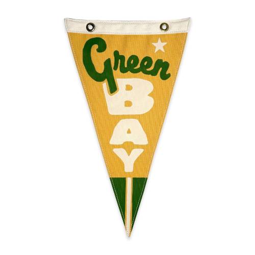 Green Bay Vintage-Inspired Canvas Pennant