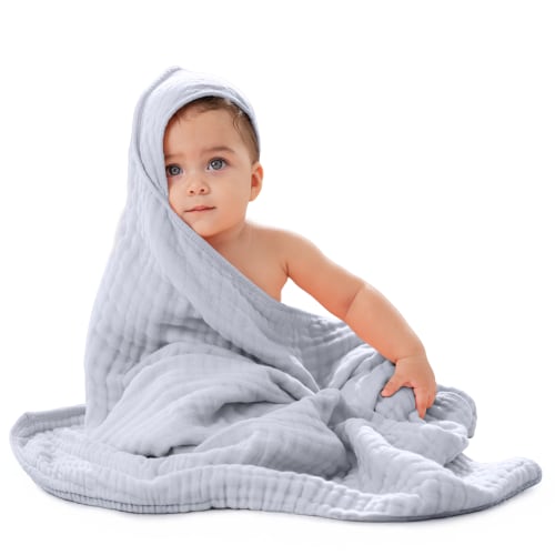 Baby Hooded Towels by Comfy Cubs - Slate