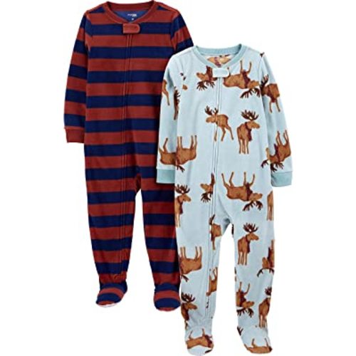 Simple Joys by Carter's Kids' Holiday Loose-fit Flame Resistant Fleece Footed Pajamas