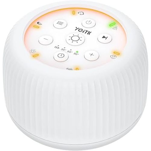 Sound Machine: Portable Battery-Powered White Noise Machine with 30 Soothing Sounds & Night Light, Memory, Timer, Volume Control - Sleep Aid for Babies, Adults, Home & Travel