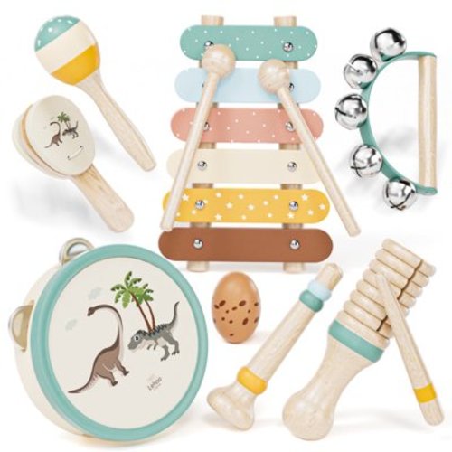 Montessori Toys for 1 Year Old, Musical Instruments for Kids, Dinosaur Baby Music Toys Xylophone for 12-18 Mouth, Education Gifts for Toddlers 1 2 3 Year Old Preschool Girls Boys with Storage Bag
