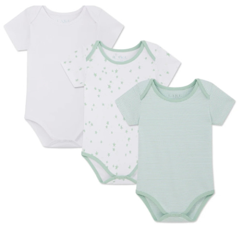 LAKE | Baby | Pima Cotton Pajamas | Parisian Green Baby Bodysuit Bundle