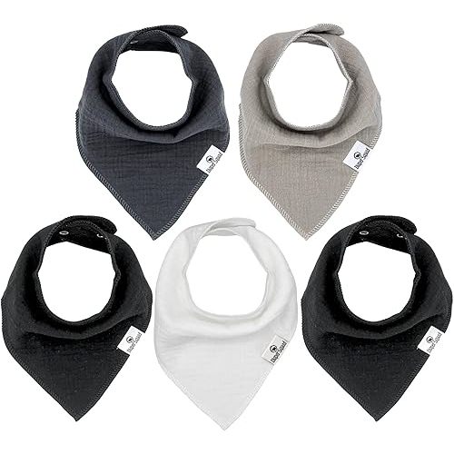 DiaperSquad's Baby Bibs for Drooling and Teething, Bibs for Boys, Baby Girl - Solid Cotton Baby Drool Bibs