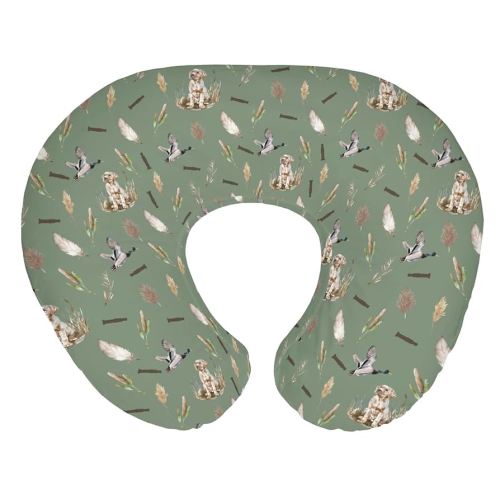 Duck Hunting Hunter Baby Nursing Pillow Covers for Boy Girl Flying Mallard Ducks Dog Reef Feathers Nursery Pillowcase for Breastfeeding Pillows Soft Stretchy Wild Bird Slipcovers for Newborn Infant