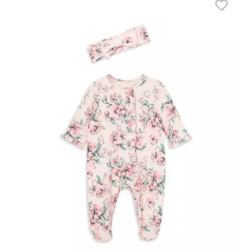 Girls' Dream Floral Footie & Headband - Baby