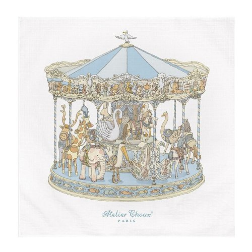Atelier Choux Paris Baby Organic Cotton Carousel Swaddle Blanket