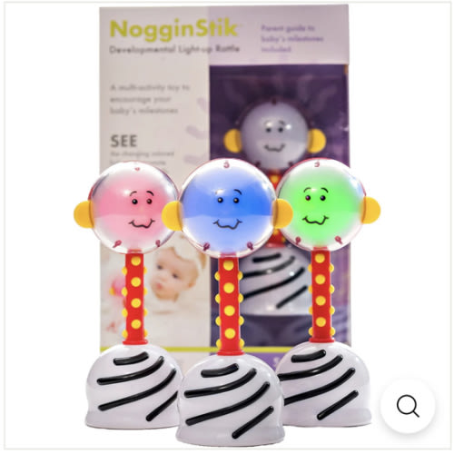 NogginStik Developmental Light-Up Rattle