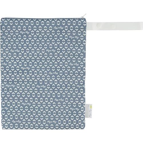 Itzy Ritzy Sealed Wet Bag with Handle – Wet Bag for Travel, Swimsuits, Cloth Diapers, Gym Clothes & Toiletries - Washable & Reusable with Water Resistant Lining - Measures 11” x 14” (Geo Arrows)