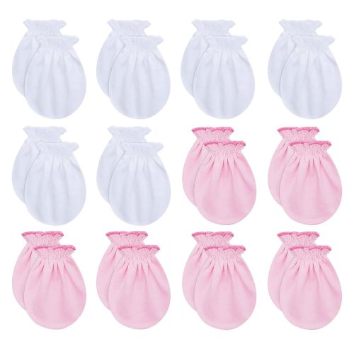 RATIVE No Scratch Mittens and Caps 100% Cotton for Newborn Baby 0-6 Months Boys Girls